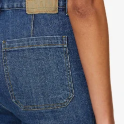 St Monica Flared High-rise Organic Denim-blend Jeans 12 St Monica Flared High-rise Organic Denim-blend Jeans -Outlet Pique Style Store R04167930 VINTAGE95 ALT05