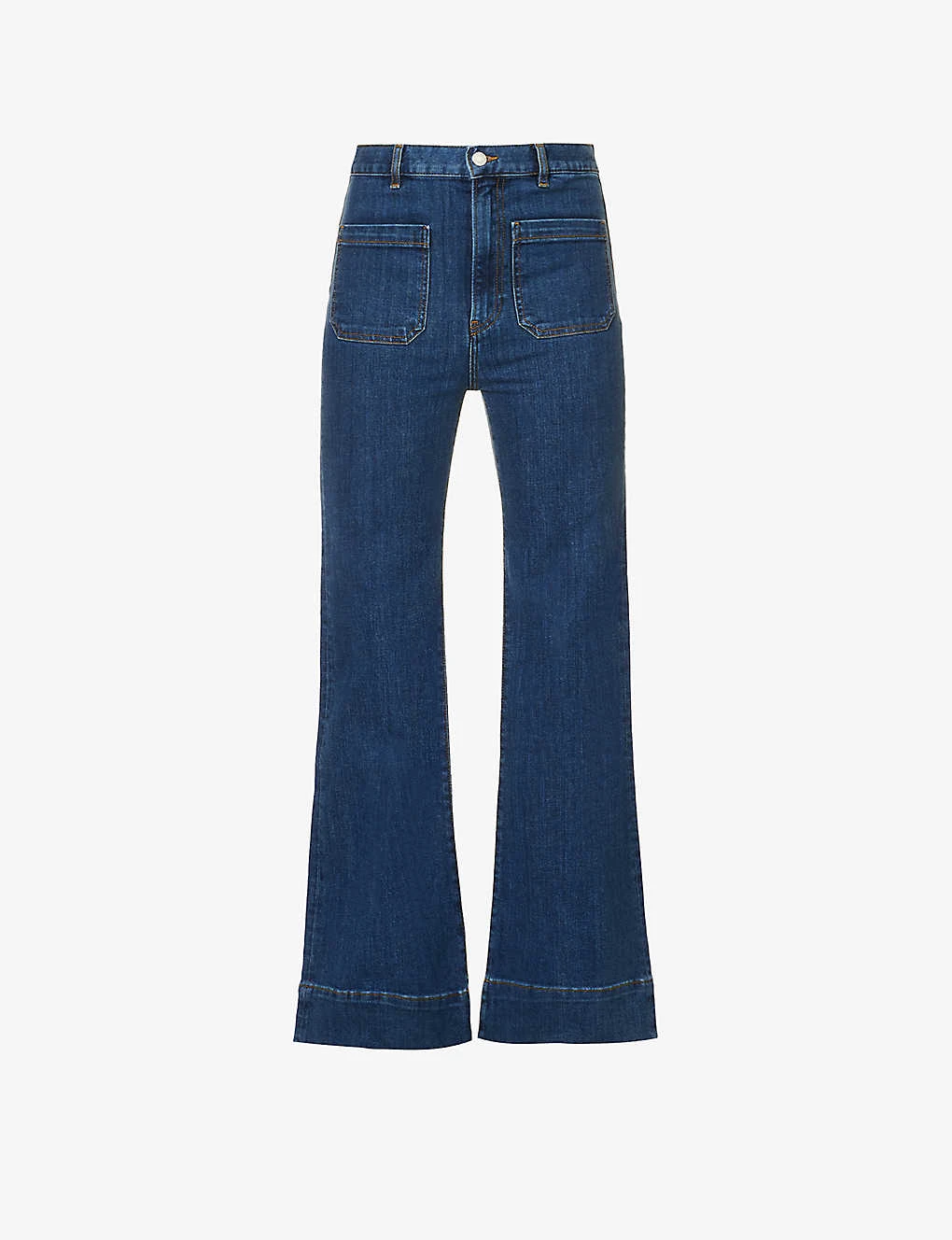 St Monica Flared High-rise Organic Denim-blend Jeans 1 St Monica Flared High-rise Organic Denim-blend Jeans