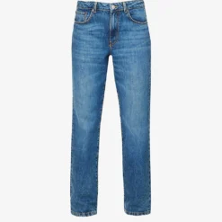 Niagra Straight-leg Mid-rise Organic And Recycled Denim-blend Jeans