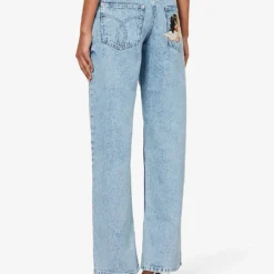 FIORUCCI Patti Graphic-print Straight-leg Mid-rise Organic-denim Jeans -Outlet Pique Style Store R04168324 ACIDWASH ALT03