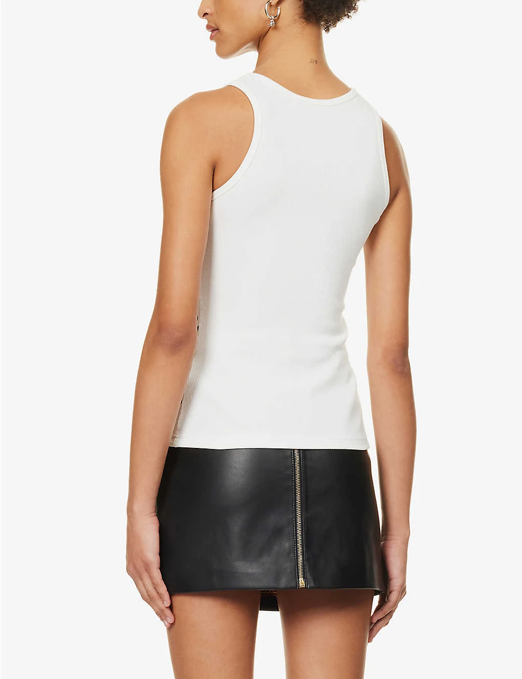 FIORUCCI Logo-print Ribbed Stretch-woven Top 4 FIORUCCI Logo-print Ribbed Stretch-woven Top - Image 4