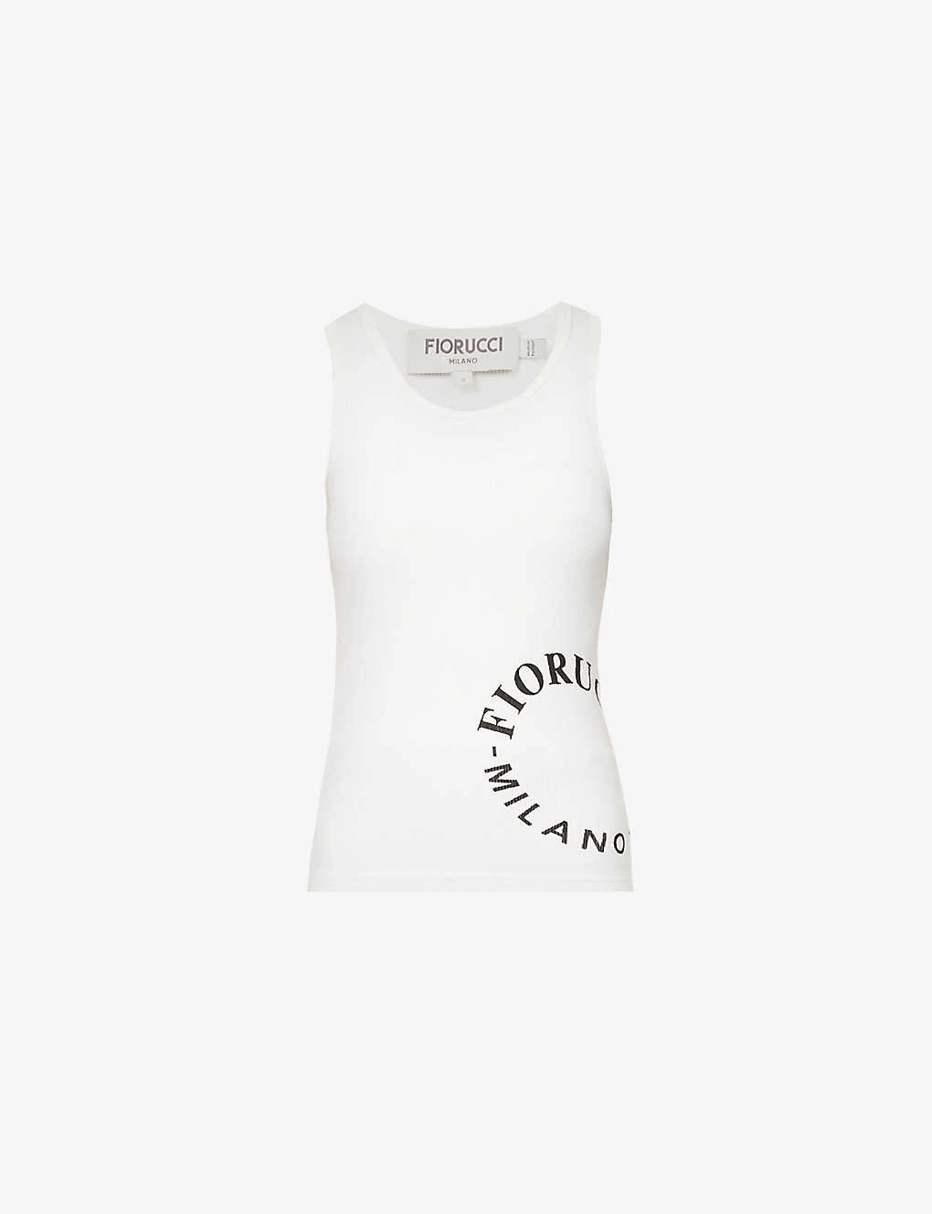 FIORUCCI Logo-print Ribbed Stretch-woven Top 1 FIORUCCI Logo-print Ribbed Stretch-woven Top