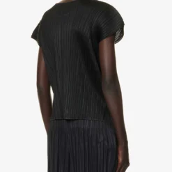 Tropical Winter Pleated Knitted Top -Outlet Pique Style Store R04168565 GREEN ALT03