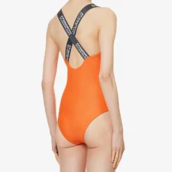 Exclusive Logo-print Stretch-recycled Polyamide Swimsuit -Outlet Pique Style Store R04168676 RED ALT03