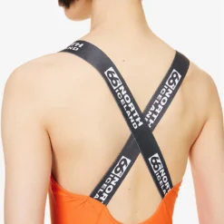 Exclusive Logo-print Stretch-recycled Polyamide Swimsuit -Outlet Pique Style Store R04168676 RED ALT04