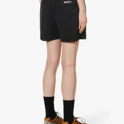 Exclusive Unisex Logo-patch Relaxed-fit Recycled-polyester Swim Shorts -Outlet Pique Style Store R04168679 BLACK ALT03