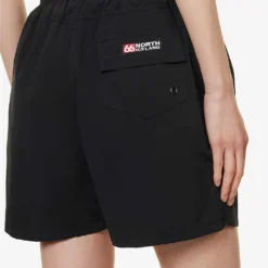 Exclusive Unisex Logo-patch Relaxed-fit Recycled-polyester Swim Shorts -Outlet Pique Style Store R04168679 BLACK ALT04