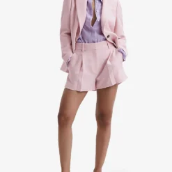 Reiss Marina Pleated Woven Shorts -Outlet Pique Style Store R04168931 PINK ALT01