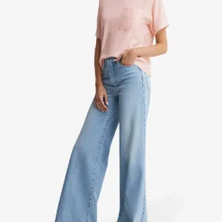 Reiss Sofia Patch-pocket Short-sleeve Cotton-blend T-shirt -Outlet Pique Style Store R04169181 PINK ALT01