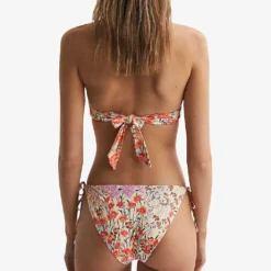 Reiss Daniella Floral-print Stretch-nylon Bikini Top -Outlet Pique Style Store R04169500 PINKPRINT ALT03