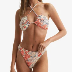 Reiss Lola Floral-print Halter-neck Bikini Top 7 Reiss Lola Floral-print Halter-neck Bikini Top -Outlet Pique Style Store R04169502 PINKPRINT ALT02