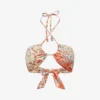 Reiss Lola Floral-print Halter-neck Bikini Top