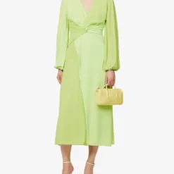 Exclusive Frieda Colour-block Woven Maxi Dress 7 Exclusive Frieda Colour-block Woven Maxi Dress -Outlet Pique Style Store R04169539 GREEN ALT01