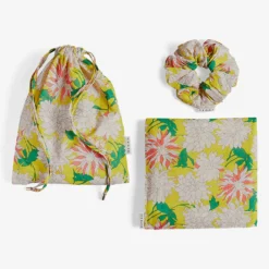 Ted Baker Denisy Beach Floral-print Cotton Sarong And Scrunchy Set