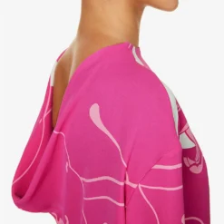 Valentino Panther-print Cowl-back Silk Blouse -Outlet Pique Style Store R04169646 MILKPINKPP ALT04