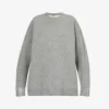 Valentino Rhinestone-embellished Oversized Wool-blend Knitted Sweatshirt