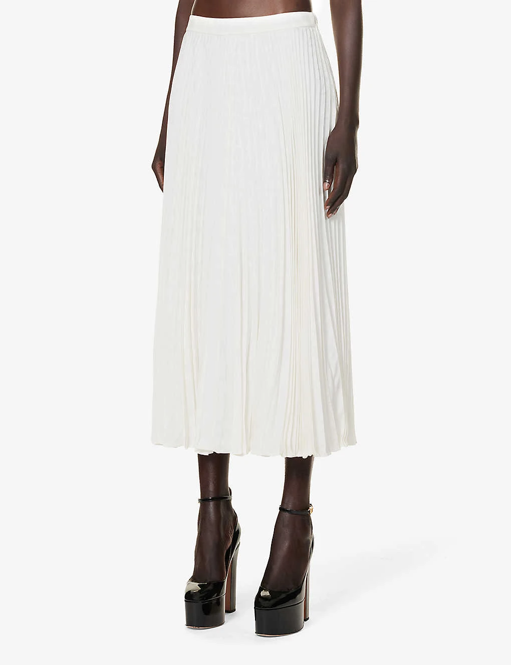 Valentino Pleated Silk Midi Skirt 3 Valentino Pleated Silk Midi Skirt - Image 3