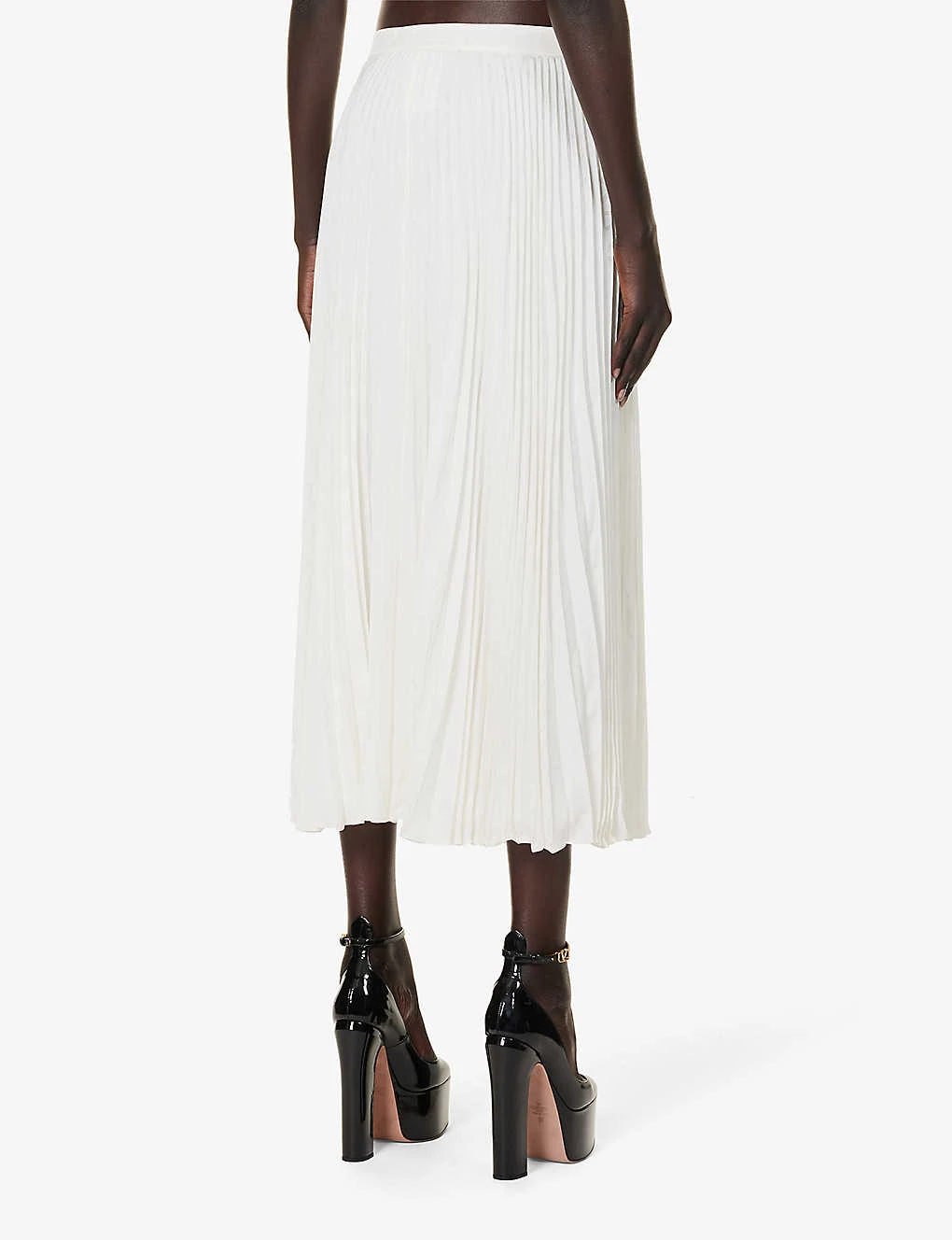 Valentino Pleated Silk Midi Skirt 4 Valentino Pleated Silk Midi Skirt - Image 4