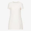 Valentino Bow-embellished Wool-blend Mini Dress