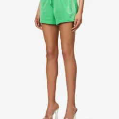 Juicy Couture Diamante-embellished Velour Shorts -Outlet Pique Style Store R04169941 ANDEANTOUCAN ALT02