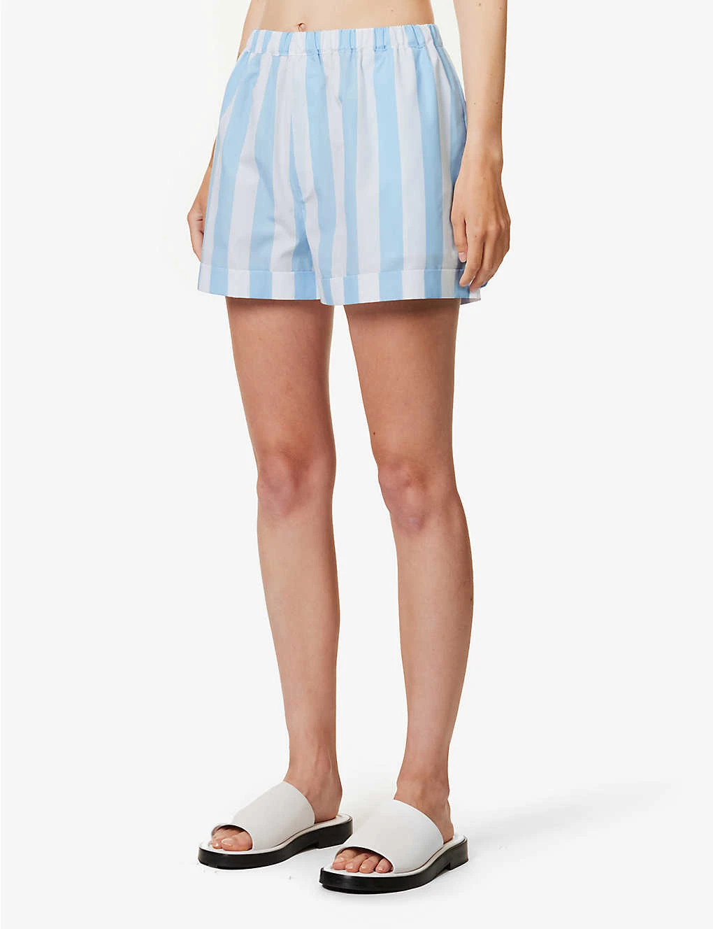 Classic Striped Cotton Shorts 3 Classic Striped Cotton Shorts - Image 3