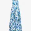 Napoli Floral-pattern Regular-fit Silk-crepe Midi Dress