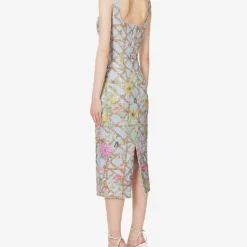 Agave Sequin-embellished Fitted Woven Midi Dress 8 Agave Sequin-embellished Fitted Woven Midi Dress -Outlet Pique Style Store R04171621 BLUESKYLATTICE ALT03
