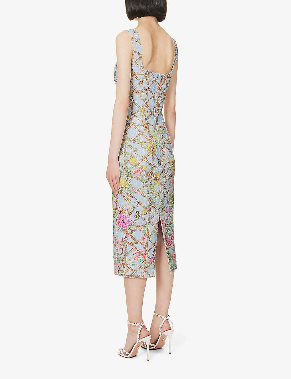 Agave Sequin-embellished Fitted Woven Midi Dress 4 Agave Sequin-embellished Fitted Woven Midi Dress - Image 4