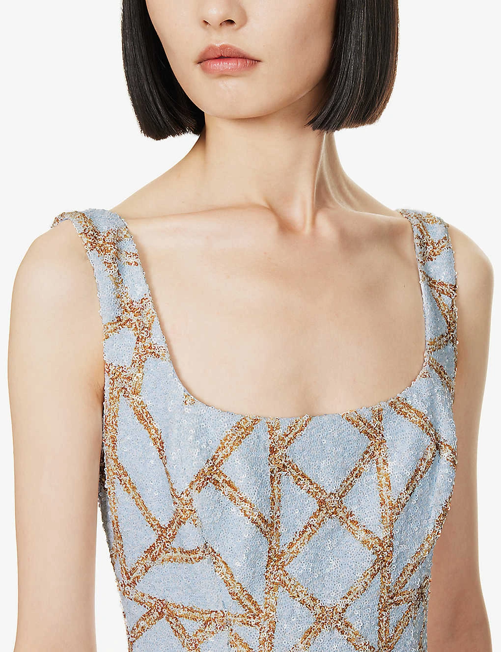 Agave Sequin-embellished Fitted Woven Midi Dress 5 Agave Sequin-embellished Fitted Woven Midi Dress - Image 5