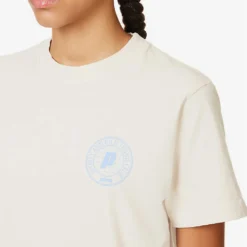 Sporty & Rich X Prince Club Logo-printed Cotton-jersey T-shirt -Outlet Pique Style Store R04173068 CREAMBLUE ALT04