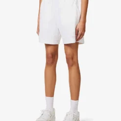 Sporty & Rich X Prince Brand-print Cotton-jersey Shorts -Outlet Pique Style Store R04173076 WHITERED ALT02