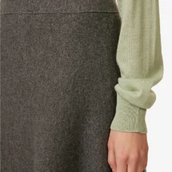 Jil Sander Asymmetric Mid-rise Wool-blend Midi Skirt -Outlet Pique Style Store R04173135 64 ALT04