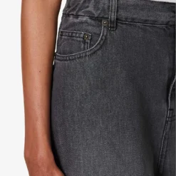 Sasha Gold-toned Hardware Wide-leg Relaxed-fit Jeans -Outlet Pique Style Store R04173157 DARKGREY ALT04