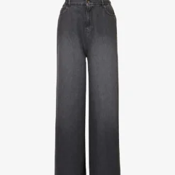 Sasha Gold-toned Hardware Wide-leg Relaxed-fit Jeans