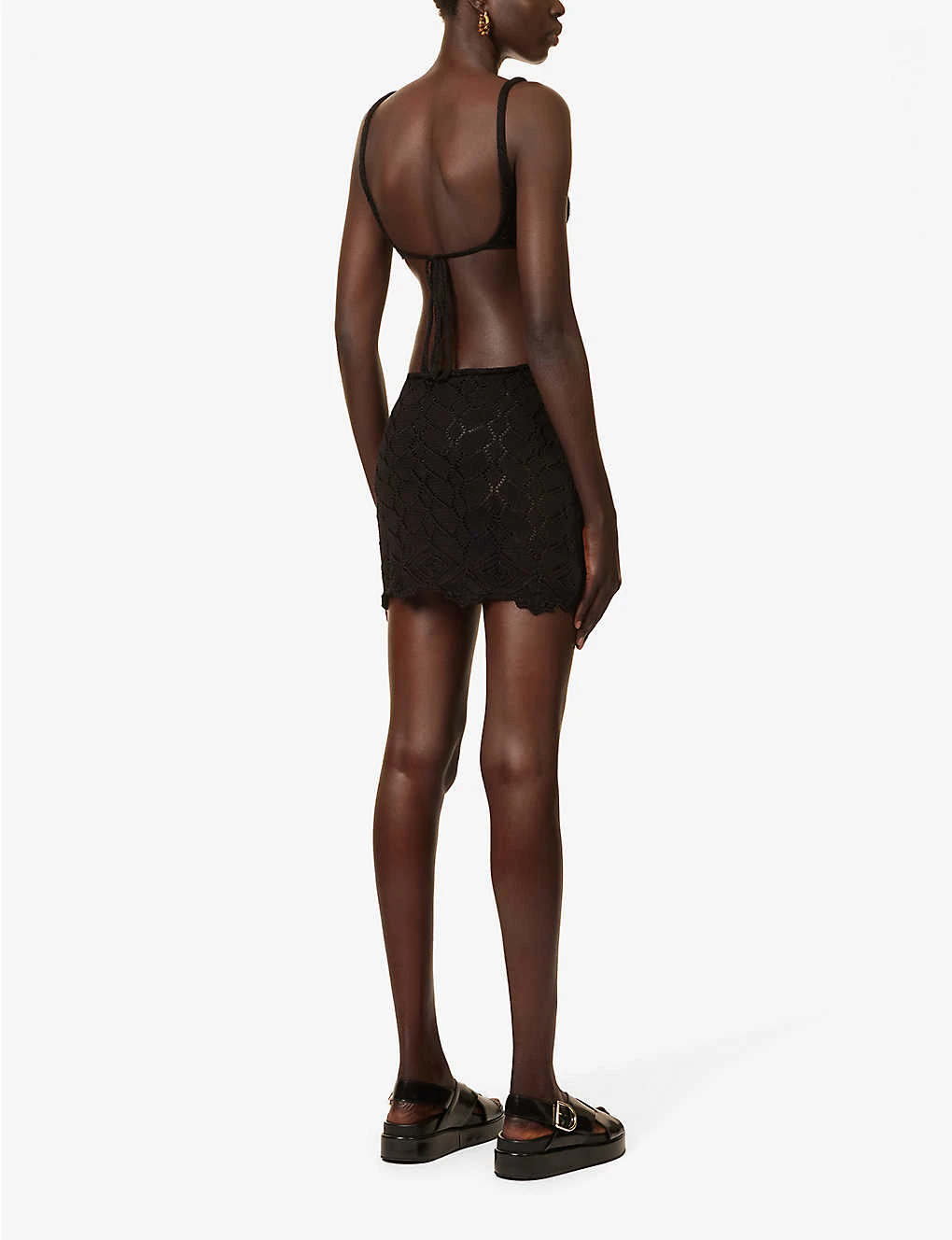Exclusive Bambi Cut-out Knitted-cotton Mini Dress 4 Exclusive Bambi Cut-out Knitted-cotton Mini Dress - Image 4