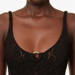 Exclusive Bambi Cut-out Knitted-cotton Mini Dress 10 Exclusive Bambi Cut-out Knitted-cotton Mini Dress -Outlet Pique Style Store R04174166 BLACK ALT04