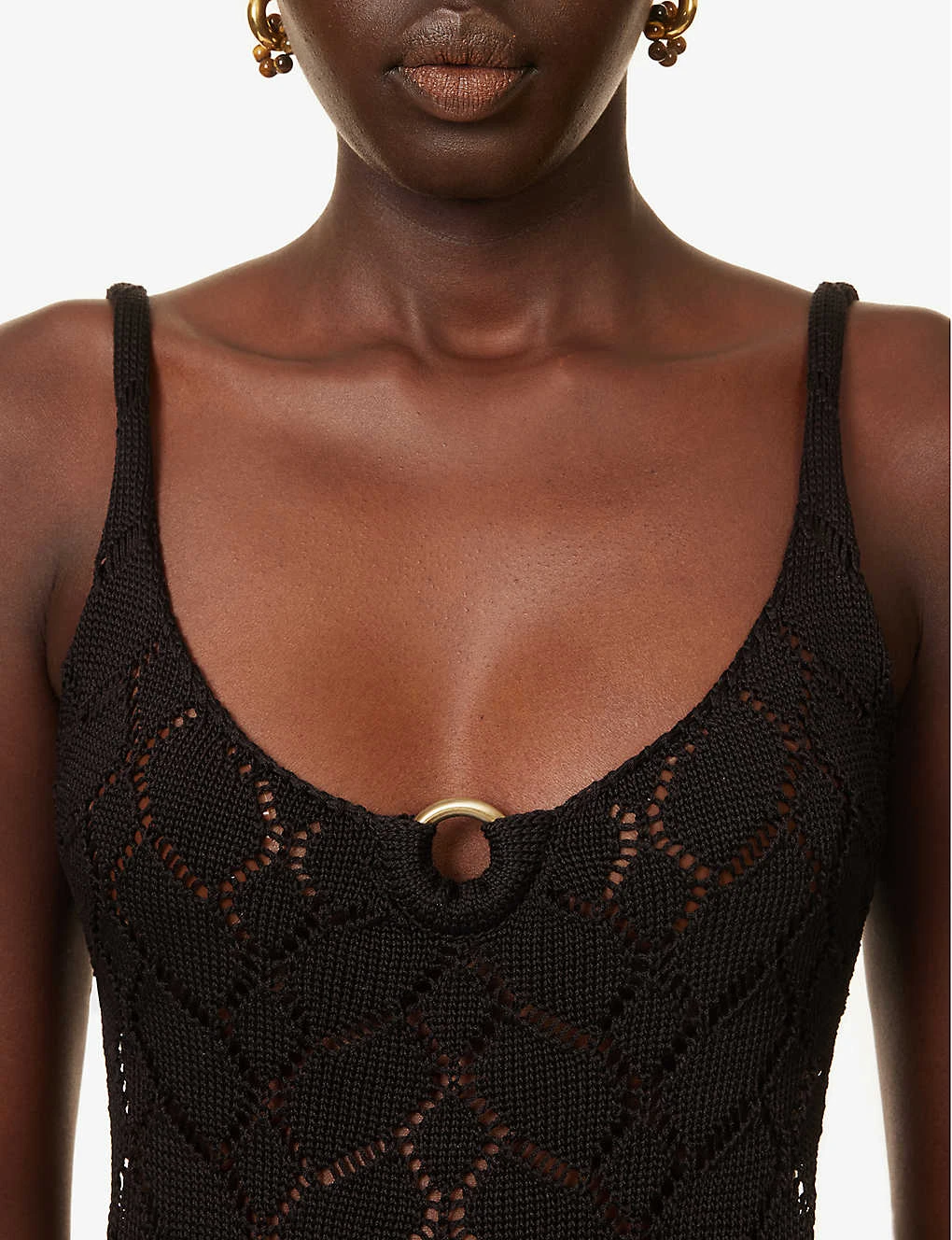 Exclusive Bambi Cut-out Knitted-cotton Mini Dress 5 Exclusive Bambi Cut-out Knitted-cotton Mini Dress - Image 5