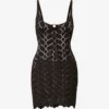 Exclusive Bambi Cut-out Knitted-cotton Mini Dress