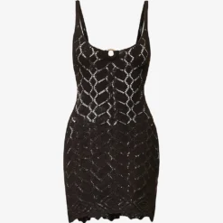 Exclusive Bambi Cut-out Knitted-cotton Mini Dress