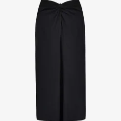 Twisted Regular-fit Woven Midi Skirt