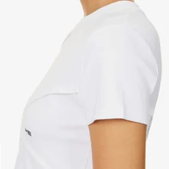 Deconstructed Asymmetric-hem Stretch-cotton Top -Outlet Pique Style Store R04174798 WHITE ALT03