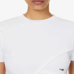 Deconstructed Asymmetric-hem Stretch-cotton Top -Outlet Pique Style Store R04174798 WHITE ALT04
