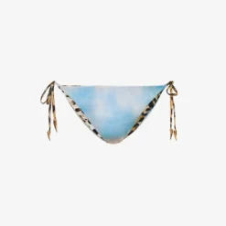 Roberto Cavalli Graphic-print Mid-rise Bikini Bottoms