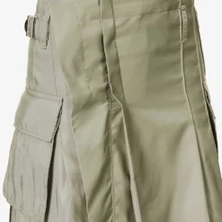 Sacai Pleated Flap-pocket Shell Midi Skirt -Outlet Pique Style Store R04180391 LKHAKI ALT04