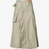 Sacai Pleated Flap-pocket Shell Midi Skirt