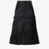 Sacai Pleated-panel Flared-hem Woven Midi Skirt