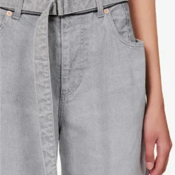 Sacai Faded-wash Wide-leg Mid-rise Jeans 11 Sacai Faded-wash Wide-leg Mid-rise Jeans -Outlet Pique Style Store R04180393 GRAY ALT05