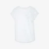 Zadig & Voltaire Skinny Stars Crystal-embellished Woven T-shirt