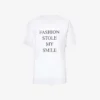 Victoria Beckham Fashion Stole My Smile Slogan-print Organic Cotton-jersey T-shirt