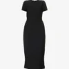 Victoria Beckham Slim-fit Round-neck Stretch-woven Midi Dress